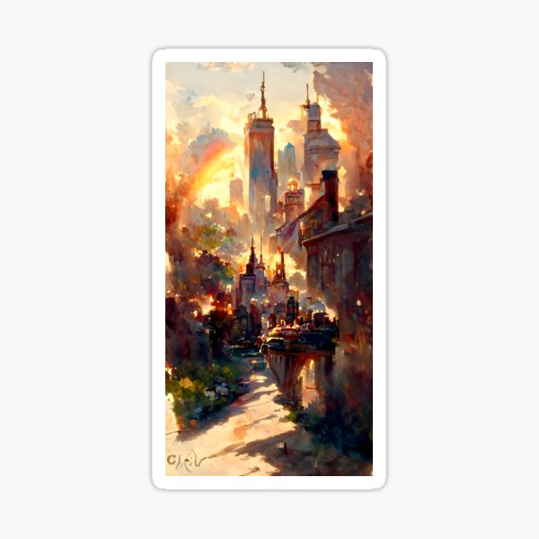 "A City" Sticker by HighPage Redbubble