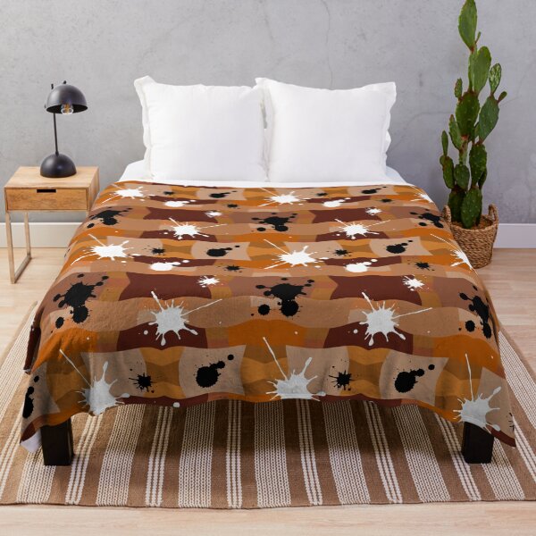 Item preview, Brown Camouflage with Black and White Ink Spots Pattern designed and sold by quinellie.