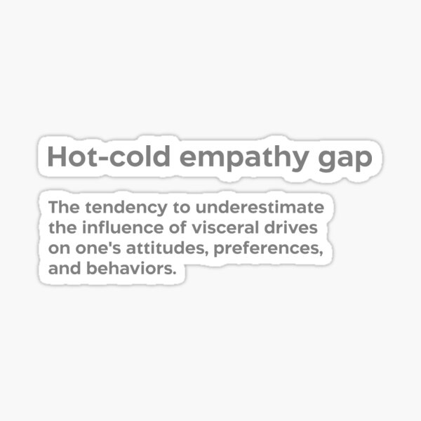 Item preview, Hot-cold empathy gap grey designed and sold by EdimQuotes.