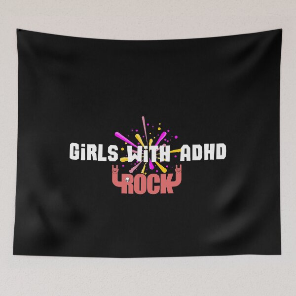 Item preview, ADHD - Girls with ADHD Rock - Option 1 - Light on Dark designed and sold by TheBerriesADHD.