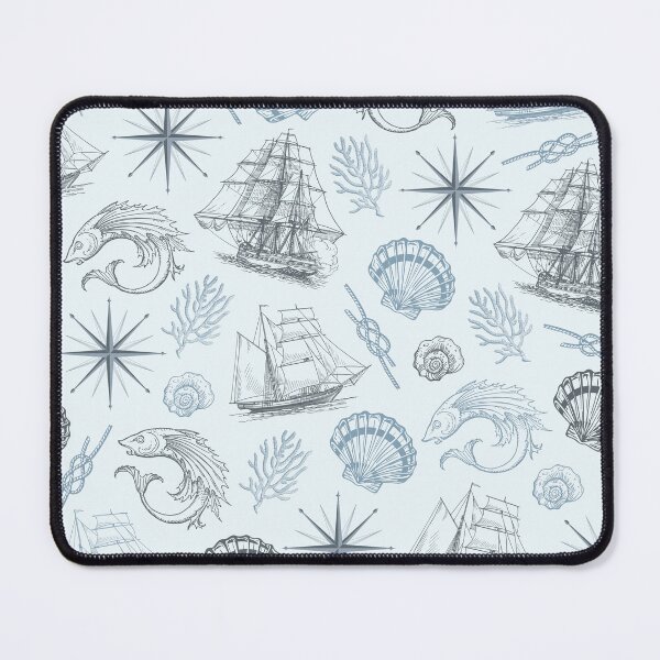 Item preview, Vintage Light Blue Nautical Summer Pattern designed and sold by CynthiaGraphics.