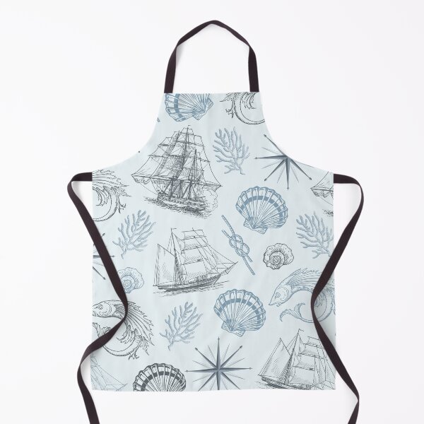 Item preview, Vintage Light Blue Nautical Summer Pattern designed and sold by CynthiaGraphics.