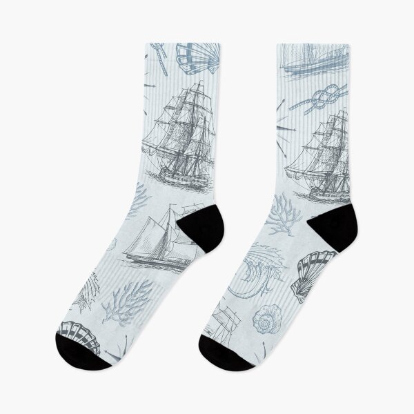 Item preview, Vintage Light Blue Nautical Summer Pattern designed and sold by CynthiaGraphics.