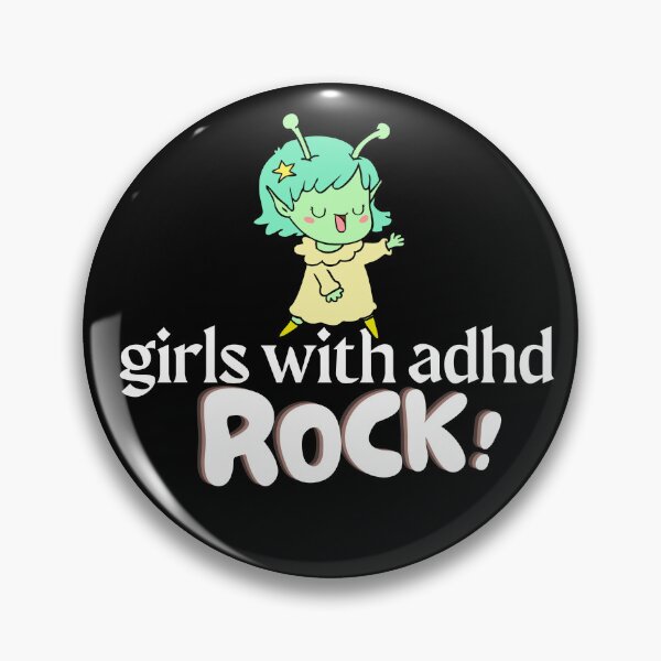 Item preview, ADHD - Girls with ADHD Rock - Option 2 - Light on Dark designed and sold by TheBerriesADHD.
