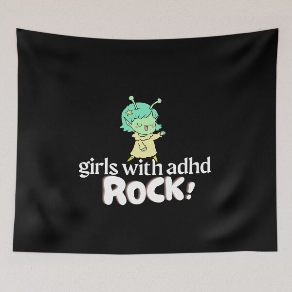 Item preview, ADHD - Girls with ADHD Rock - Option 2 - Light on Dark designed and sold by TheBerriesADHD.