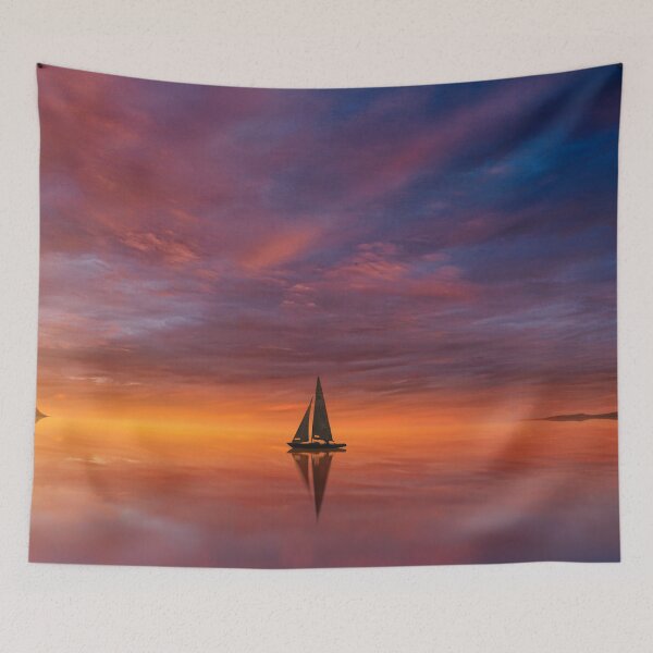 Item preview, Panoramic,sailboat prints,sailboat wall art, boats art, retro art, travel, water art, nautical art, vintage sailboat, boat, sailing, ocean, nautical, boating designed and sold by eyesight4vision.
