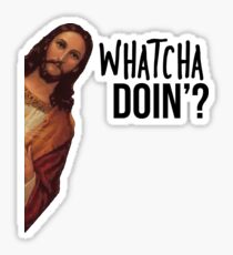 Pegatina Jesús está mirando Meme