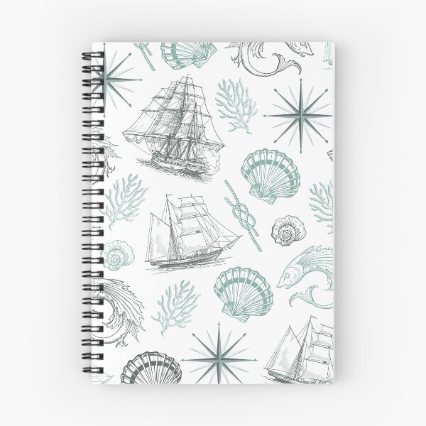 Item preview, Vintage Light Green Nautical Summer Pattern designed and sold by CynthiaGraphics.