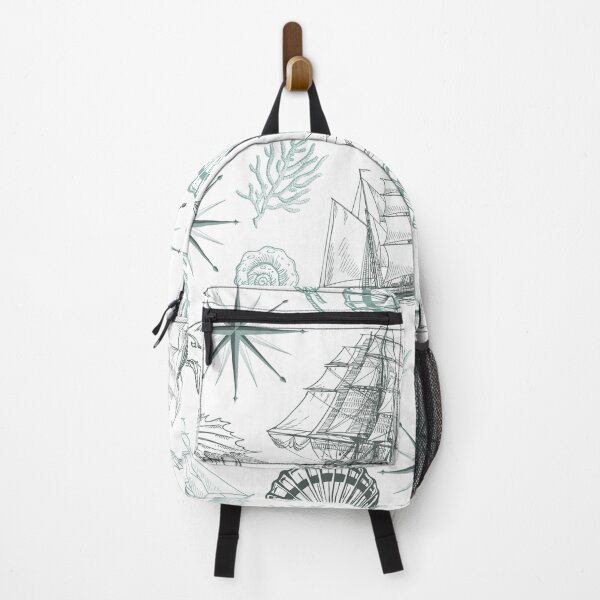 Item preview, Vintage Light Green Nautical Summer Pattern designed and sold by CynthiaGraphics.