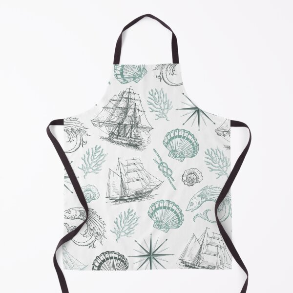 Item preview, Vintage Light Green Nautical Summer Pattern designed and sold by CynthiaGraphics.