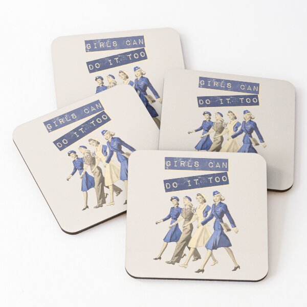 Item preview, Girls Can Do It Too, Cool Equality Vintage Women designed and sold by TrulyEpoque.