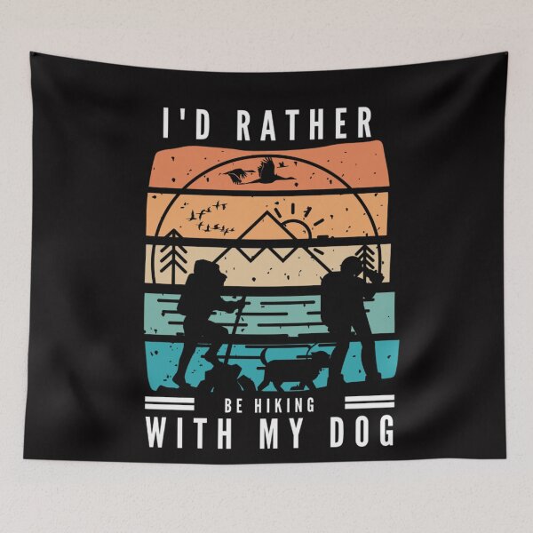 Item preview, I'd rather be hiking with my dog designed and sold by Douniaya.