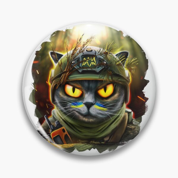 Item preview, Ukrainian cat agent in the night forest designed and sold by MaryshaArt.