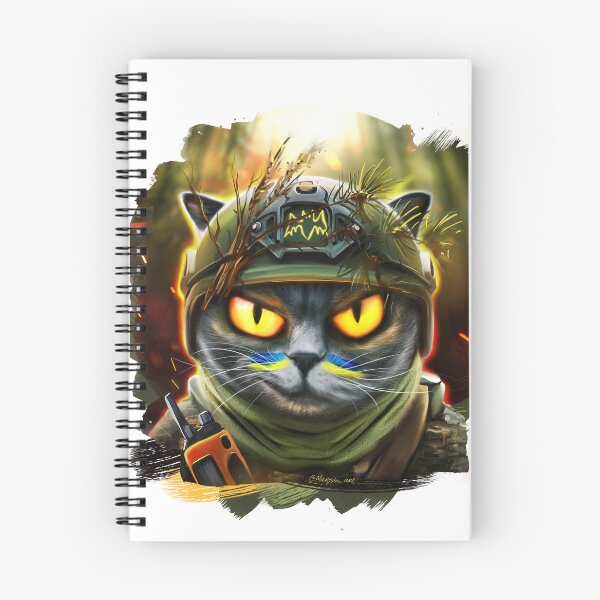 Item preview, Ukrainian cat agent in the night forest designed and sold by MaryshaArt.