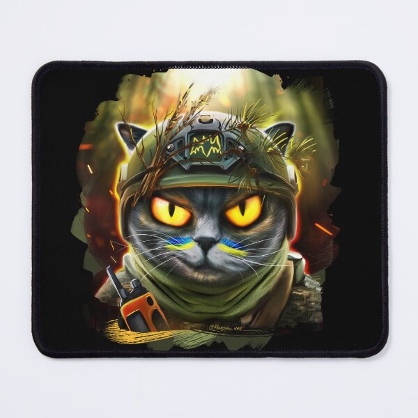 Item preview, Ukrainian cat agent in the night forest designed and sold by MaryshaArt.