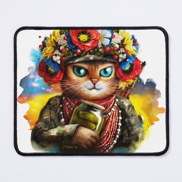 Item preview, Ukrainian cat soldier designed and sold by MaryshaArt.