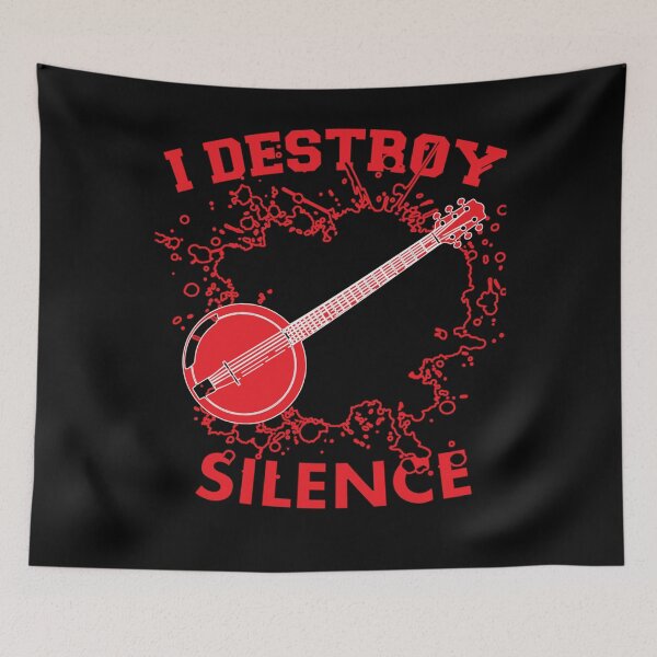 Item preview, I Destoroy Silence Funny Banjo Essential  music  .  Essential . designed and sold by egginsaqbuss.
