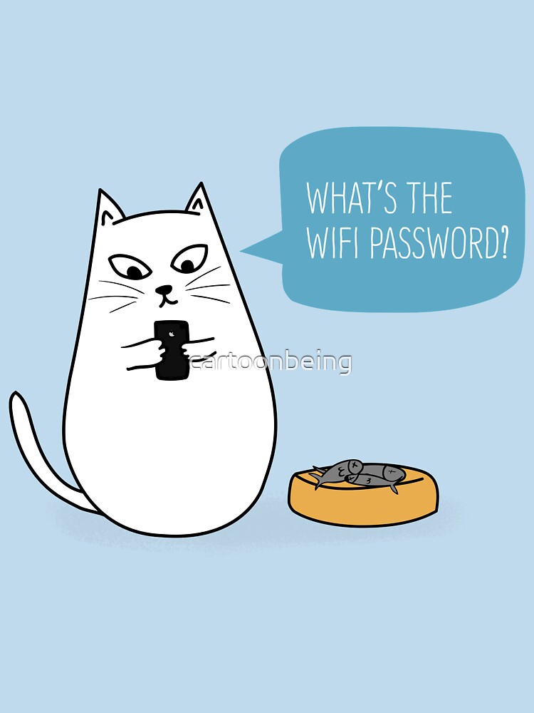 Thumbnail 7 of 7, Essential T-Shirt, Wifi Cat designed and sold by cartoonbeing.