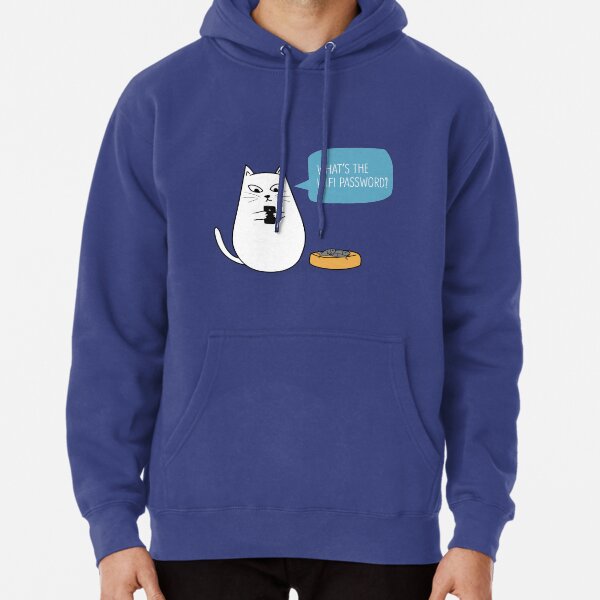 Wifi Cat Pullover Hoodie