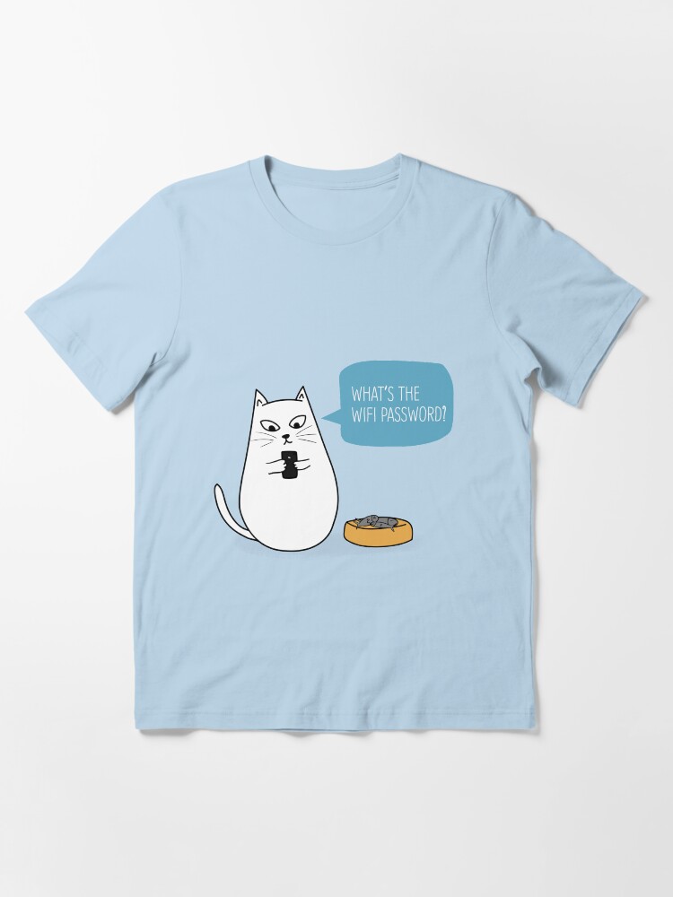 Thumbnail 3 of 7, Essential T-Shirt, Wifi Cat designed and sold by cartoonbeing.