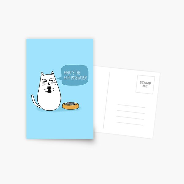 Wifi Cat Postcard