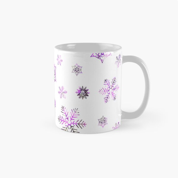 Item preview, Pink and Purple Snowflakes Pattern on White Background Fabric and Textile Abstract Design designed and sold by nickbrayimages.