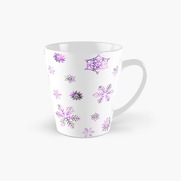 Item preview, Pink and Purple Snowflakes Pattern on White Background Fabric and Textile Abstract Design designed and sold by nickbrayimages.