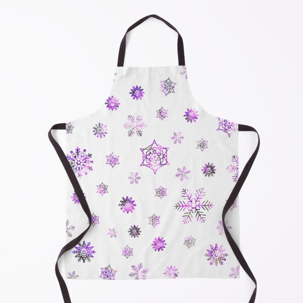 Item preview, Pink and Purple Snowflakes Pattern on White Background Fabric and Textile Abstract Design designed and sold by nickbrayimages.