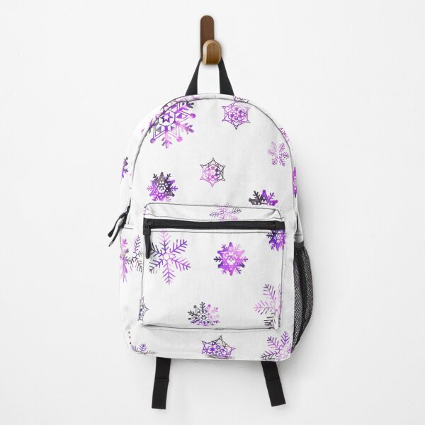 Item preview, Pink and Purple Snowflakes Pattern on White Background Fabric and Textile Abstract Design designed and sold by nickbrayimages.