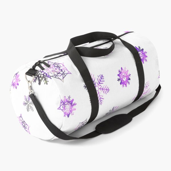 Item preview, Pink and Purple Snowflakes Pattern on White Background Fabric and Textile Abstract Design designed and sold by nickbrayimages.