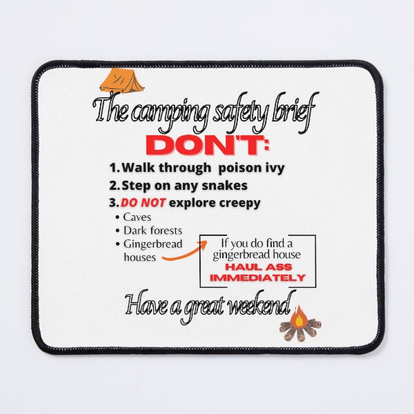 Item preview, Camping safety brief designed and sold by Pugnaciousprint.