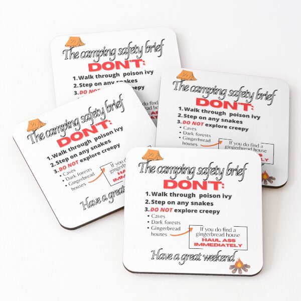 Item preview, Camping safety brief designed and sold by Pugnaciousprint.