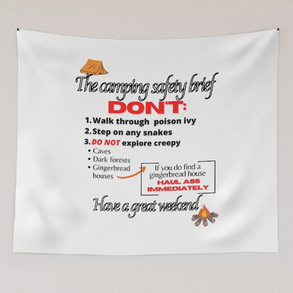 Item preview, Camping safety brief designed and sold by Pugnaciousprint.