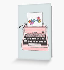 Aloha Typewriter Greeting Card