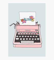 Aloha Typewriter Photographic Print