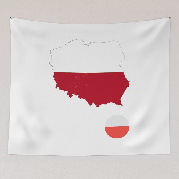 Item preview, Poland Flag Map designed and sold by Tienda-Vane.
