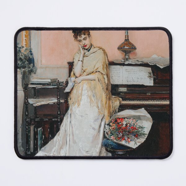 Item preview, Reverie, The Letter (1870s) Love Letter Vintage Painting  designed and sold by apopofbeauty.