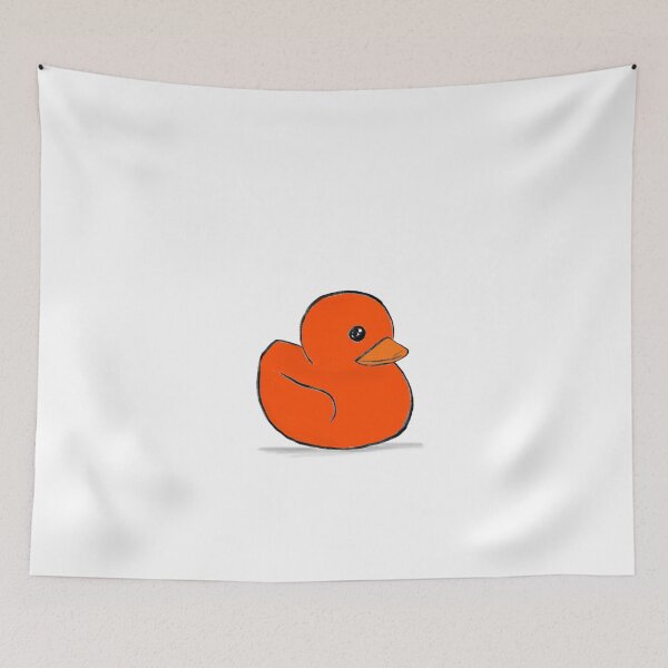 Item preview, Orange Rubber Duck toy Sketch Illustration Animal Art designed and sold by Prints Actually.