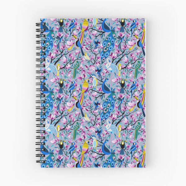 Item preview, Tropical Birds Tree of Life – Powder Blue designed and sold by Cat Coquillette.