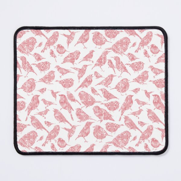 Item preview, Pink Skies Fractal Filled Birds on White Repeat 5748 designed and sold by Art in My Loft.