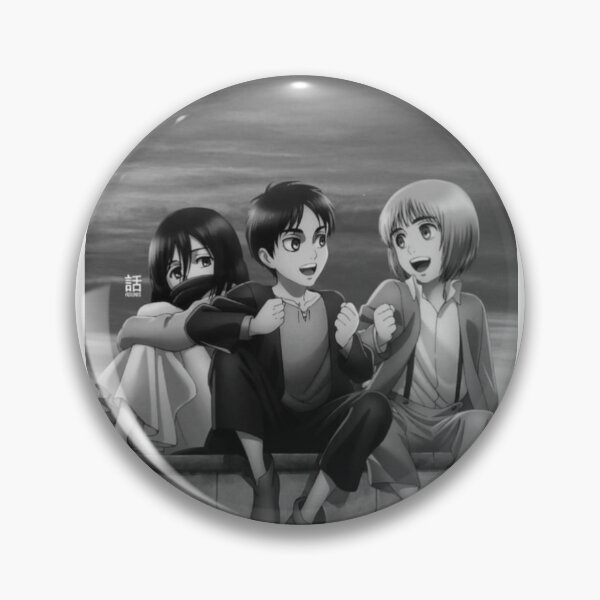 Item preview, Attack on titan art black and white designed and sold by JKK100.