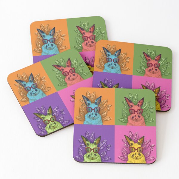 Item preview, Cuadrados coloridos de conejito designed and sold by Anonymous Badger.