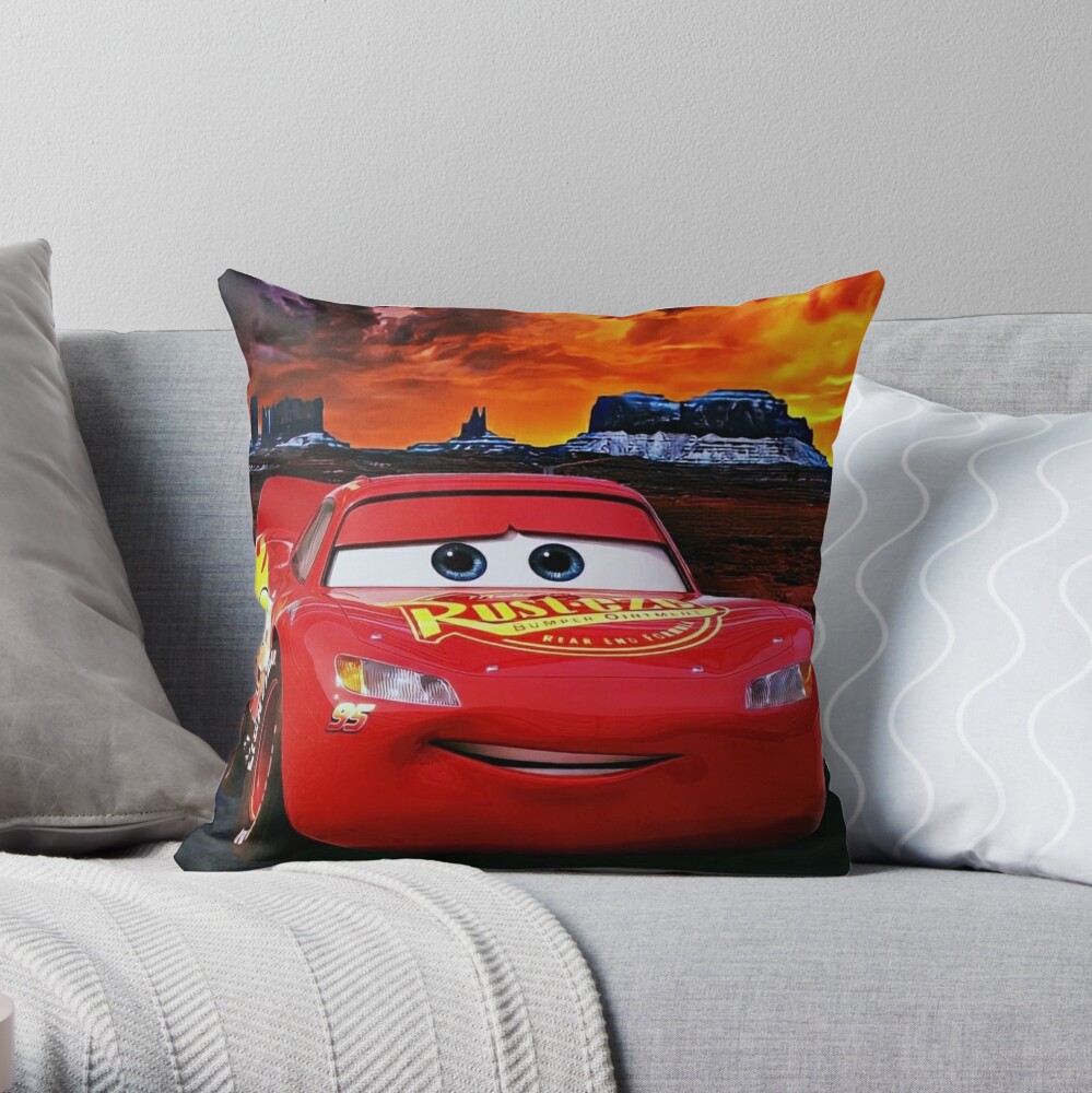 lightning mcqueen throw pillow