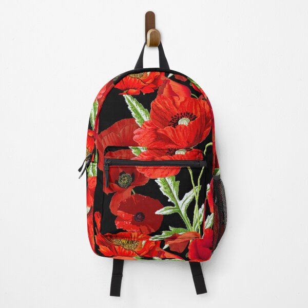 Item preview, Bright Red Poppy Flower Blossoms Digital Collage Design designed and sold by EarthArtDesigns.