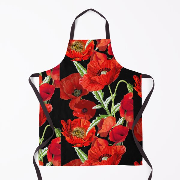 Item preview, Bright Red Poppy Flower Blossoms Digital Collage Design designed and sold by EarthArtDesigns.