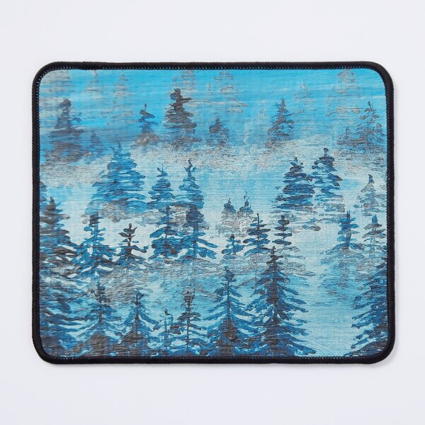 Item preview, Save the Planet Keep it Green Painting, Forest with Blue Pine Trees in it designed and sold by DiensDesign.