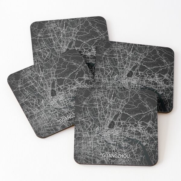 Item preview, Guangzhou City Map of China - Dark designed and sold by deMAP.