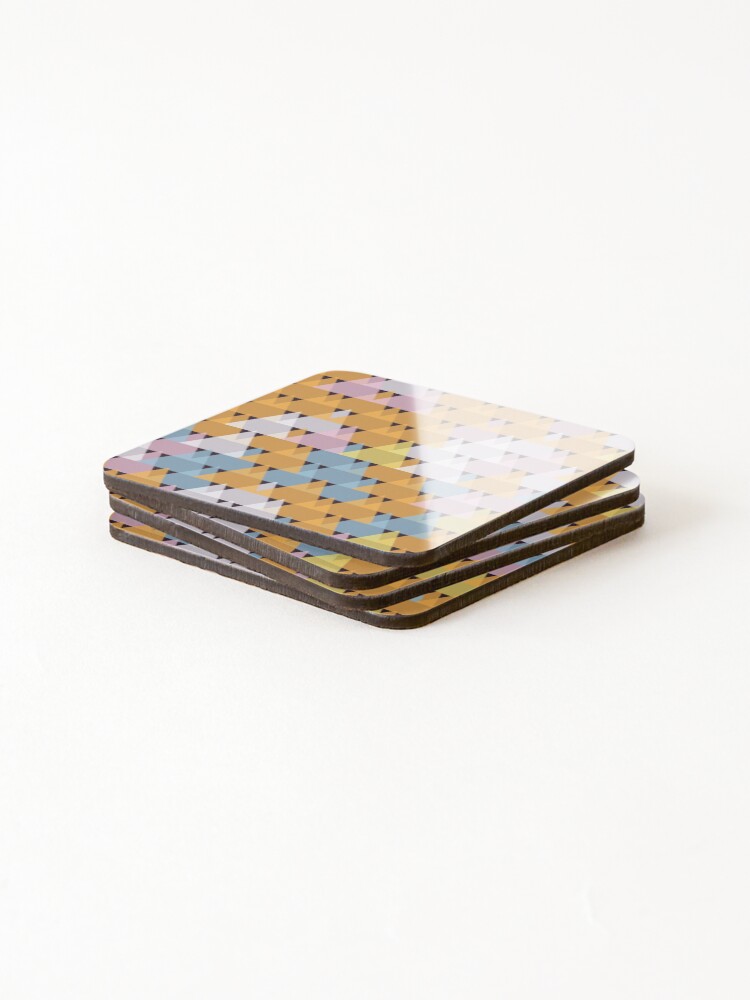 Thumbnail 4 of 5, Coasters (Set of 4), Colorful Abstract random Trangles texture  Background pattern  designed and sold by Shifa19.