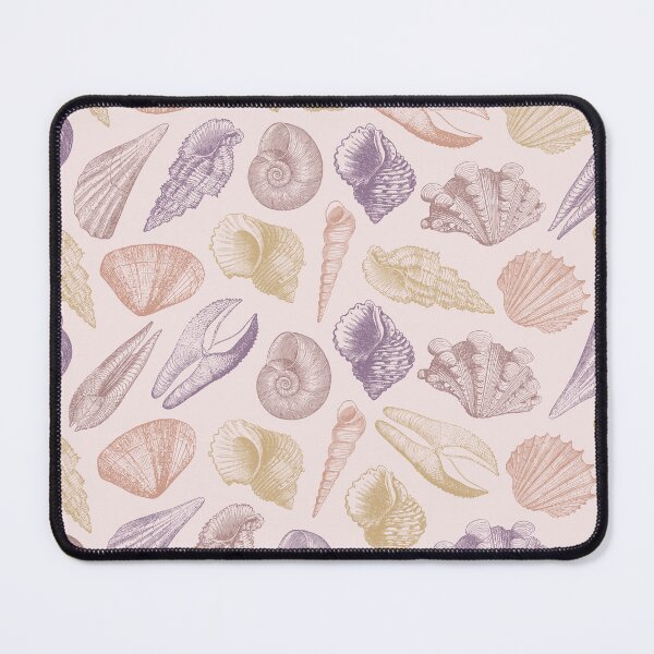 Item preview, Vintage Nautical Seashells Summer Pattern Yellow/Purple/Pink designed and sold by CynthiaGraphics.