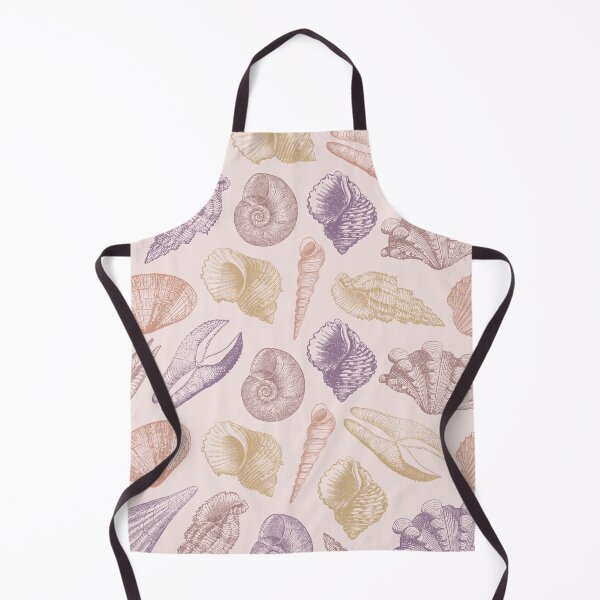 Item preview, Vintage Nautical Seashells Summer Pattern Yellow/Purple/Pink designed and sold by CynthiaGraphics.